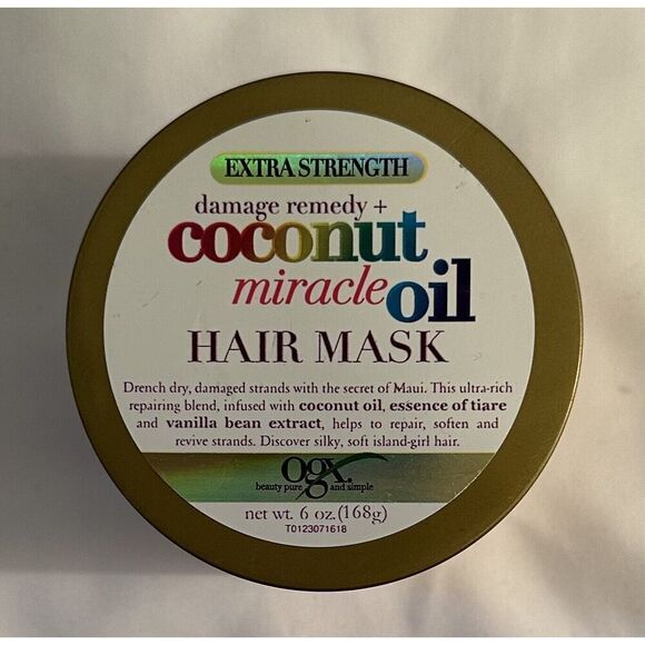 OGX Extra Strength Damage Remedy Coconut Oil Miracle Hair Mask 6 oz NEW - Picture 1 of 4